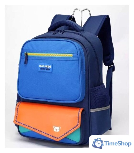 Школьный рюкзак Sun Eight SE-22001 (синий/оранжевый) - Изображение №3 — Интернет-магазин Time-Shop