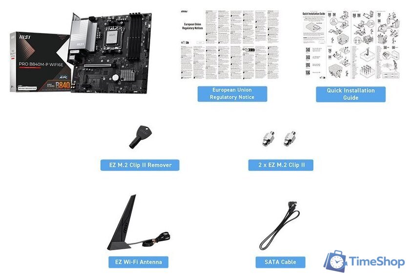 Материнская плата MSI Pro B840M-P WiFi6E - Изображение №2 — Интернет-магазин Time-Shop