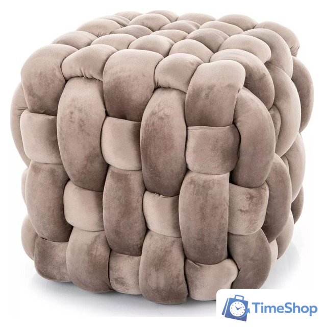 Пуфик Signal Faris Velvet (темно-бежевый) - Изображение №1 — Интернет-магазин Time-Shop