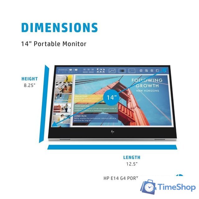 Портативный монитор HP E14 G4 1B065AA - Изображение №13 — Интернет-магазин Time-Shop
