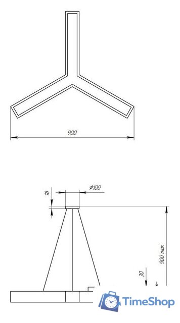 Подвесная люстра ЭРА Geometria Igrek Б0050570 - Изображение №7 — Интернет-магазин Time-Shop