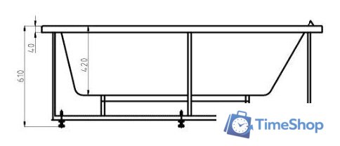 Ванна Aquatek Лея 170x75 без гидромассажа (слив слева) - Изображение №4 — Интернет-магазин Time-Shop