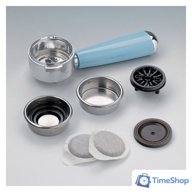 Рожковая кофеварка Ariete Vintage 1389 (голубой) - Изображение №5 — Интернет-магазин Time-Shop