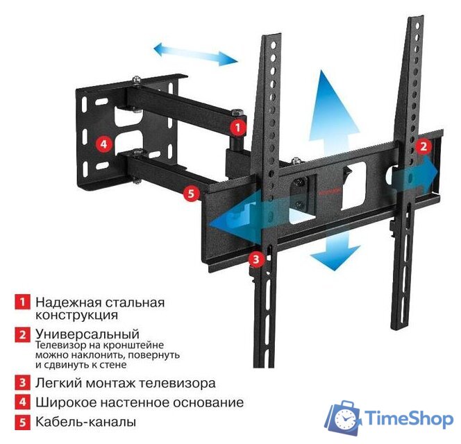 Кронштейн для телевизора Arm Media PT-15 NEW (черный) - Изображение №2 — Интернет-магазин Time-Shop