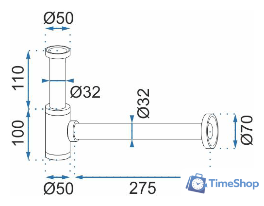 Сифон Rea Klik-Klak A5693 (хром) - Изображение №6 — Интернет-магазин Time-Shop