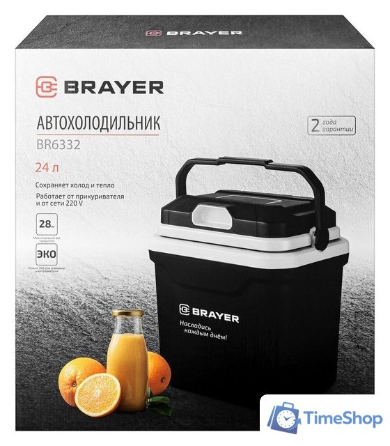 Термоэлектрический автохолодильник Brayer BR6332 24л (черный) - Изображение №10 — Интернет-магазин Time-Shop