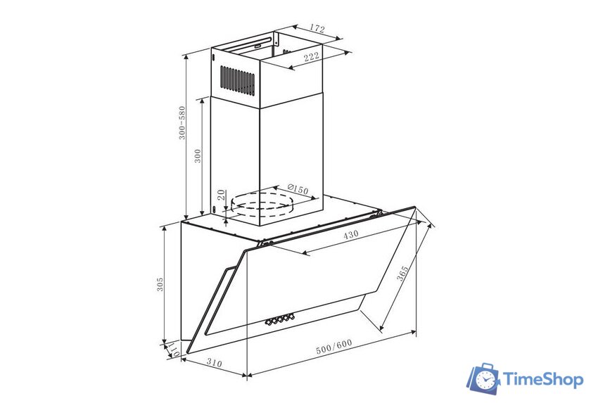 Кухонная вытяжка Making Oasis Everywhere NC-60I - Изображение №2 — Интернет-магазин Time-Shop