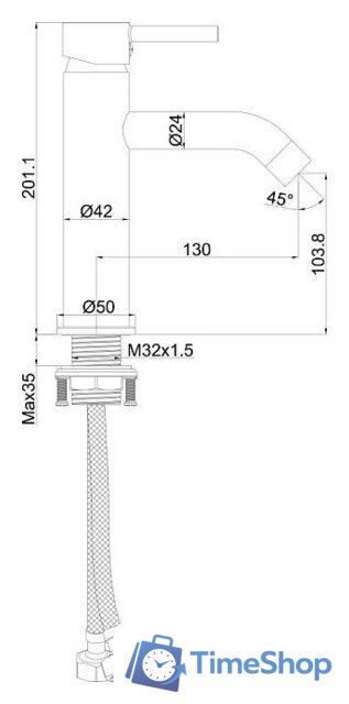 Смеситель Maxonor Pure Life PL1087-6 - Изображение №8 — Интернет-магазин Time-Shop