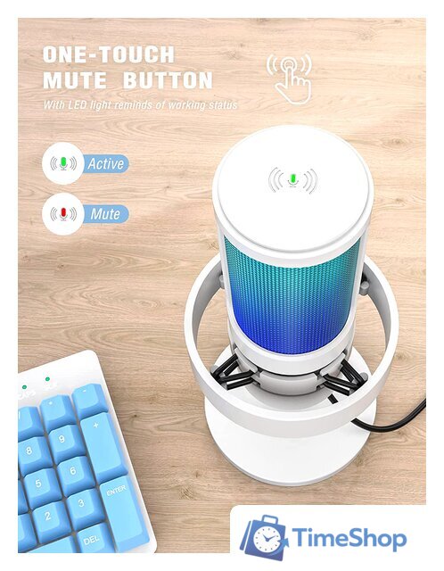 Проводной микрофон FIFINE A8 (белый) - Изображение №5 — Интернет-магазин Time-Shop