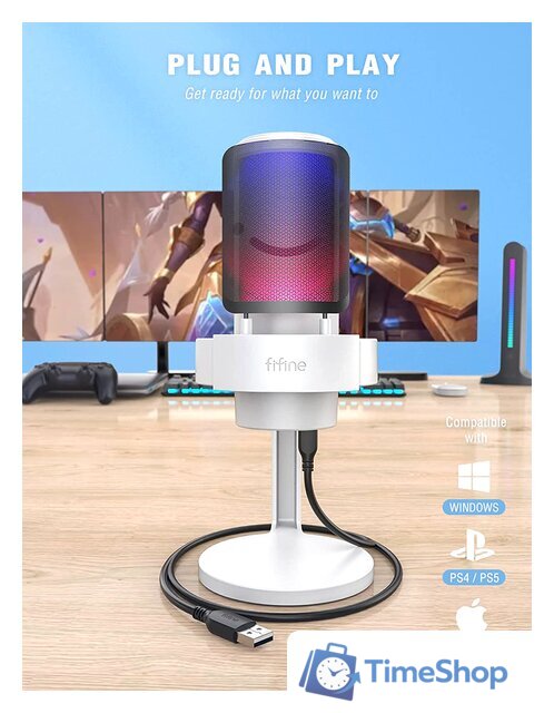 Проводной микрофон FIFINE A8 (белый) - Изображение №7 — Интернет-магазин Time-Shop