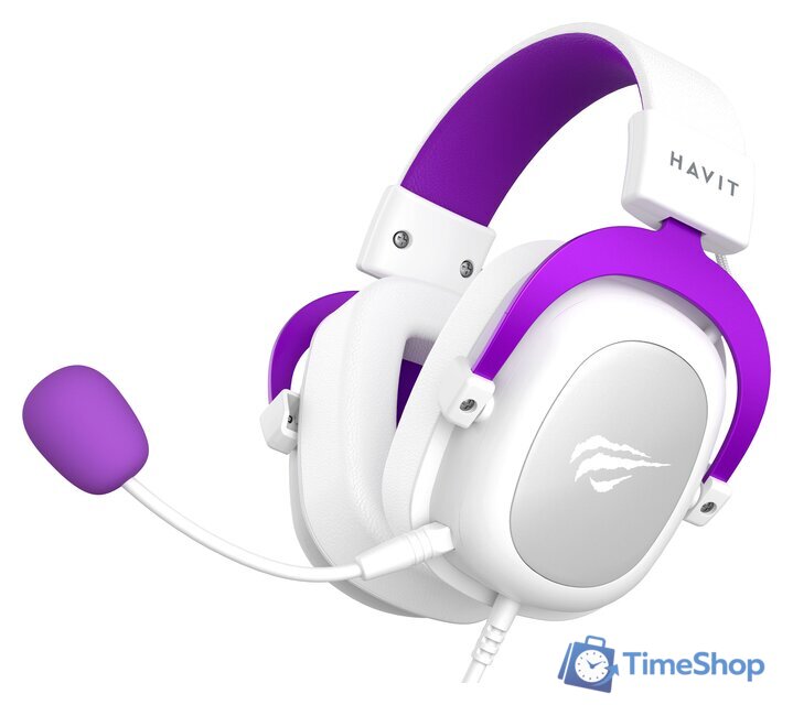 Наушники Havit Gamenote H2002d (белый/фиолетовый) - Изображение №5 — Интернет-магазин Time-Shop
