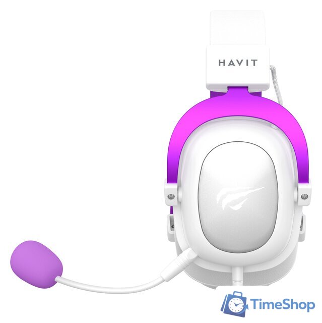 Наушники Havit Gamenote H2002d (белый/фиолетовый) - Изображение №3 — Интернет-магазин Time-Shop