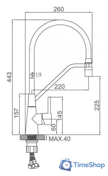 Смеситель Ledeme L4397A-9 - Изображение №6 — Интернет-магазин Time-Shop
