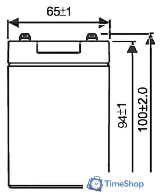 Аккумулятор для ИБП WBR GP1272 28W - Изображение №2 — Интернет-магазин Time-Shop