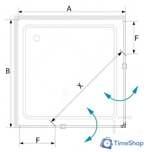 Душевой уголок RGW SV-33B 90x90 - Изображение №3 — Интернет-магазин Time-Shop