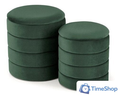 Пуфик Halmar Pacho (2 шт, зеленый) - Изображение №1 — Интернет-магазин Time-Shop