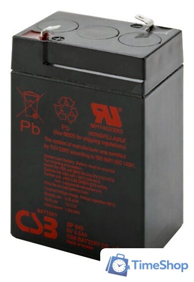 Аккумулятор для ИБП CSB Battery GP645 (6В/4.5 А·ч) - Изображение №1 — Интернет-магазин Time-Shop