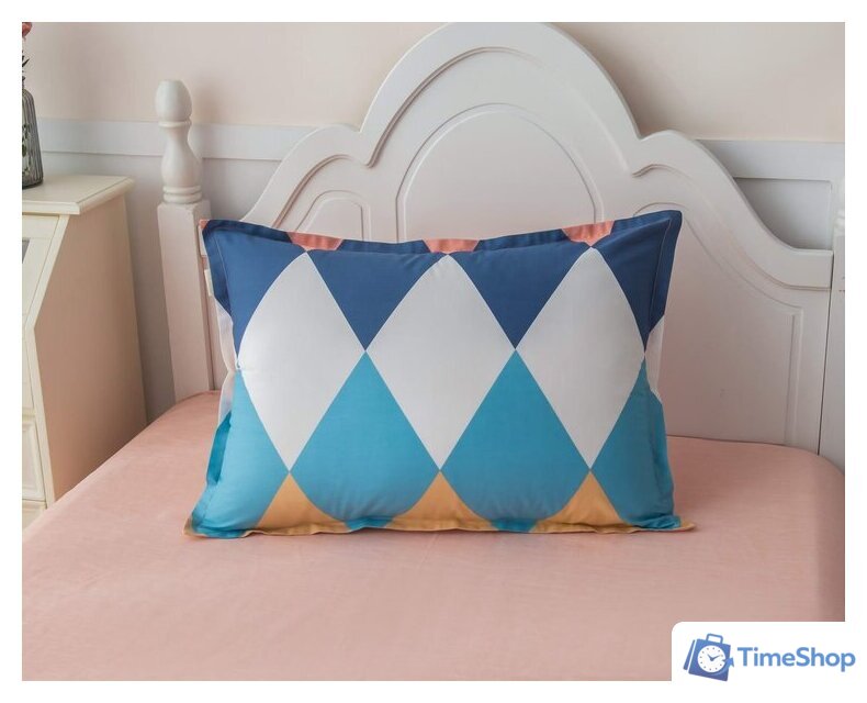 1.5-спальный комплект постельного белья Sofi De MarkO Ромбики Дет-769 (цветной) - Изображение №4 — Интернет-магазин Time-Shop