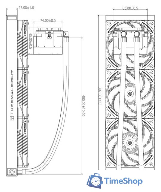 Система жидкостного охлаждения для процессора Thermalright Mjolnir Vision 360 UB PRO ARGB (белый) - Изображение №4 — Интернет-магазин Time-Shop