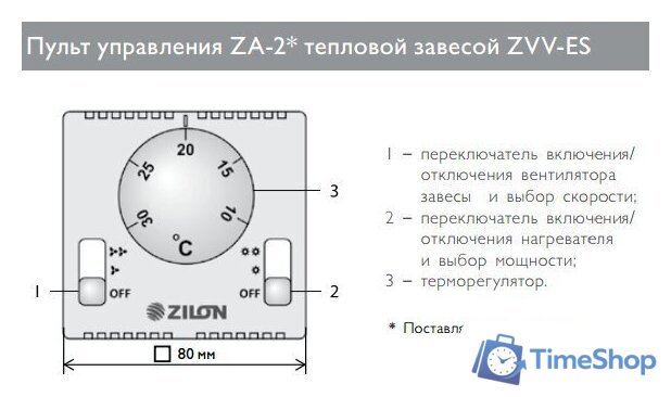 Тепловая завеса ZILON ZVV-1.0E6S - Изображение №4 — Интернет-магазин Time-Shop
