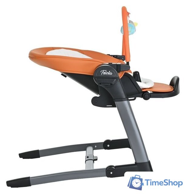 Высокий стульчик Pituso Triola (черная рама/оранжевый) - Изображение №4 — Интернет-магазин Time-Shop