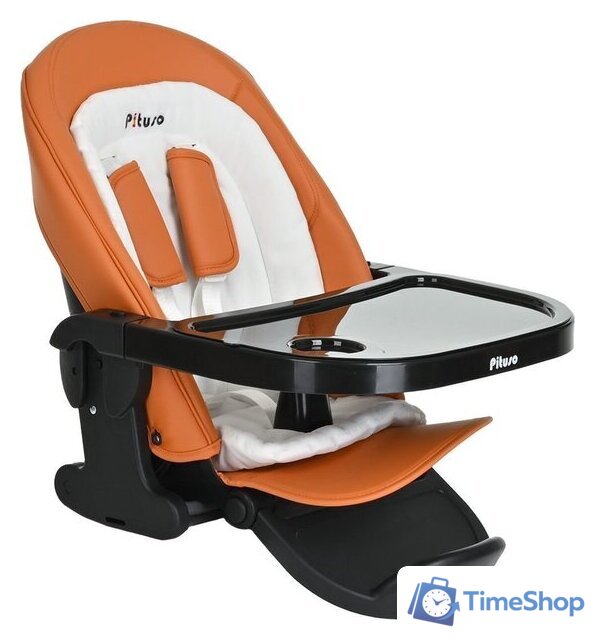 Высокий стульчик Pituso Triola (черная рама/оранжевый) - Изображение №9 — Интернет-магазин Time-Shop