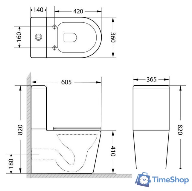 Унитаз напольный Lauter W76 P-TRAP 21122762 + гигиенический душ Mild 21LT072BM (горизонтальный выпуск) - Изображение №21 — Интернет-магазин Time-Shop