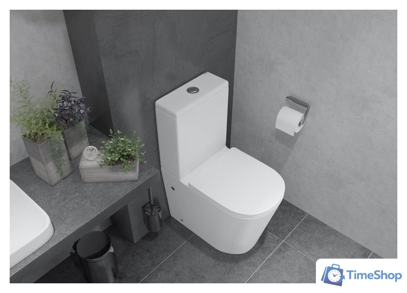 Унитаз напольный Lauter W76 P-TRAP 21122762 + гигиенический душ Mild 21LT072BM (горизонтальный выпуск) - Изображение №16 — Интернет-магазин Time-Shop