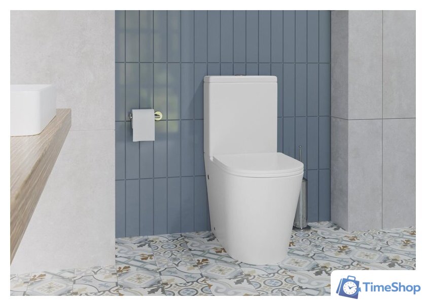 Унитаз напольный Lauter W76 P-TRAP 21122762 + гигиенический душ Mild 21LT072BM (горизонтальный выпуск) - Изображение №14 — Интернет-магазин Time-Shop