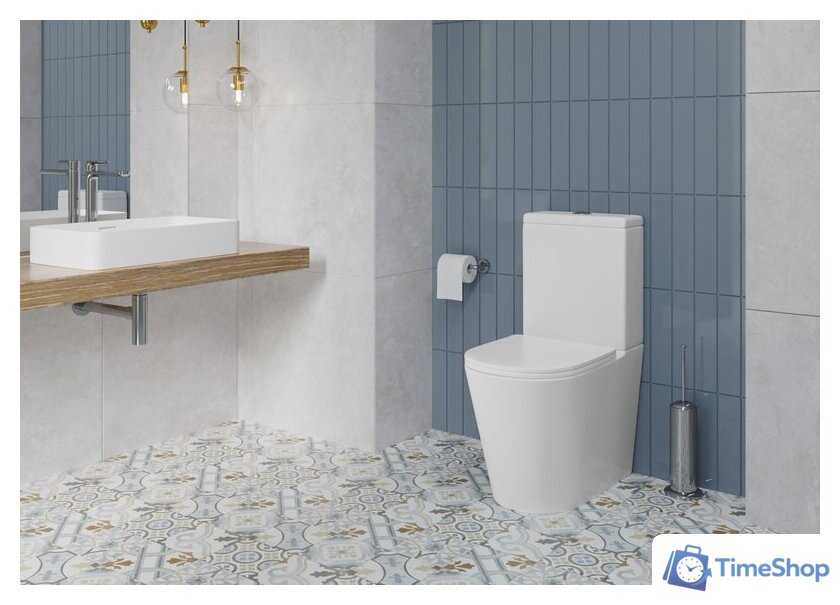 Унитаз напольный Lauter W76 P-TRAP 21122762 + гигиенический душ Mild 21LT072BM (горизонтальный выпуск) - Изображение №12 — Интернет-магазин Time-Shop