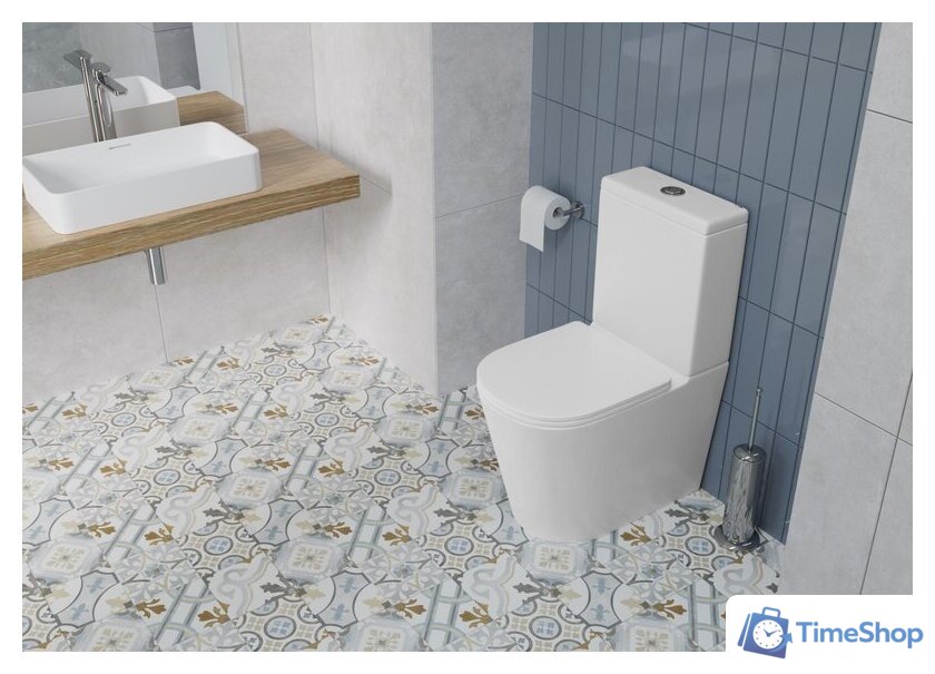 Унитаз напольный Lauter W76 P-TRAP 21122762 + гигиенический душ Mild 21LT072BM (горизонтальный выпуск) - Изображение №15 — Интернет-магазин Time-Shop