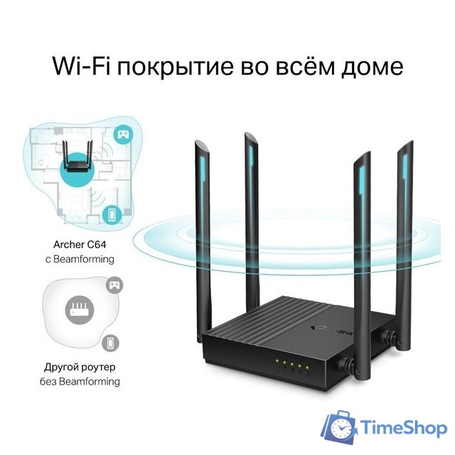 Wi-Fi роутер TP-Link Archer C64 - Изображение №5 — Интернет-магазин Time-Shop