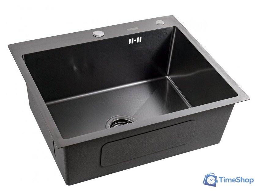 Кухонная мойка Avina Futur FK 4848 B Eco Embossing (черный нано) - Изображение №3 — Интернет-магазин Time-Shop