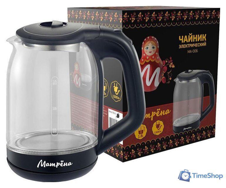 Электрический чайник Матрена MA-006 (черный) - Изображение №1 — Интернет-магазин Time-Shop