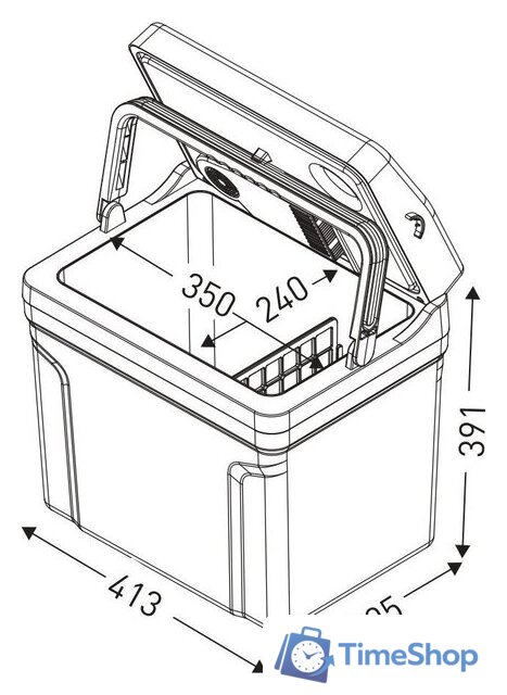 Термоэлектрический автохолодильник ZUGEL ZCR251D 25л (синий) - Изображение №11 — Интернет-магазин Time-Shop