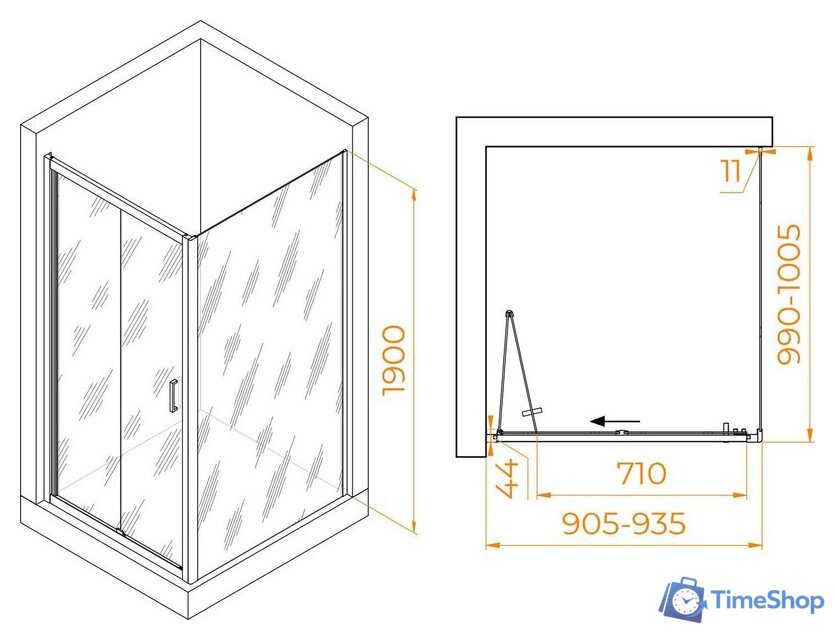 Душевой уголок RGW PA-142 (PA-21 + Z-050-5) 060814290-11 - Изображение №8 — Интернет-магазин Time-Shop