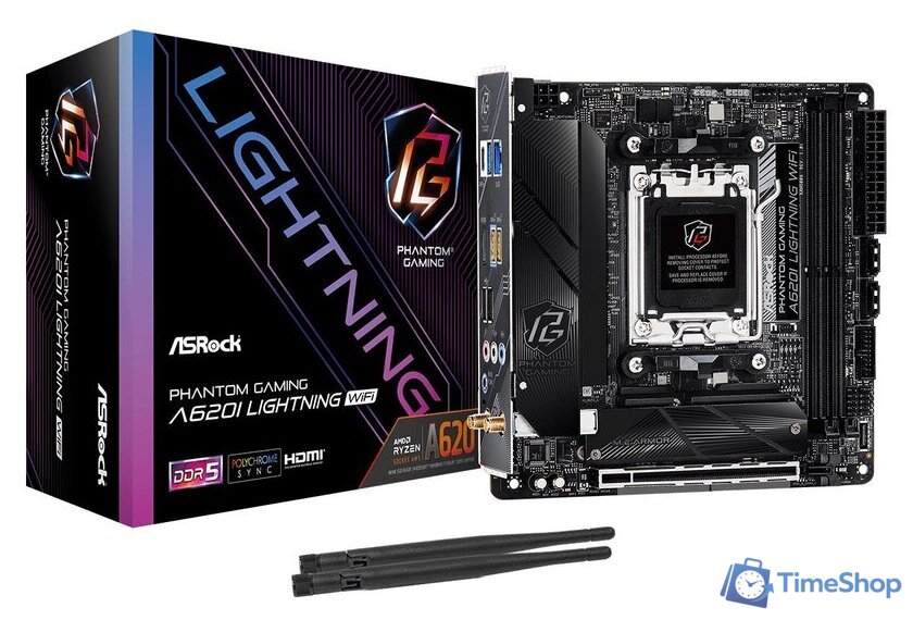 Материнская плата ASRock A620I Lightning WiFi - Изображение №2 — Интернет-магазин Time-Shop