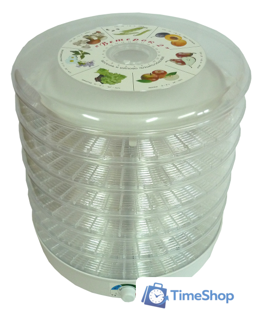 Сушилка для овощей и фруктов Спектр-Прибор Ветерок-2 ЭСОФ-0,6/220 (6 поддонов, прозрачный) - Изображение №2 — Интернет-магазин Time-Shop