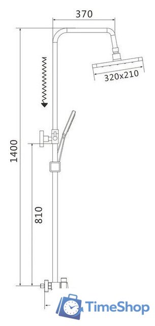 Душевая система  Shevanik S4136C - Изображение №2 — Интернет-магазин Time-Shop