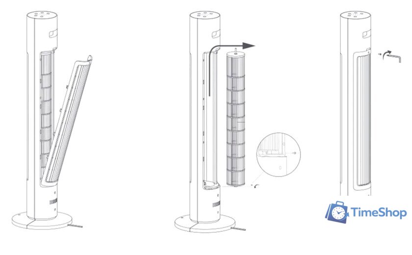 Колонный вентилятор Xiaomi Smart Tower Fan EU BHR5956EU (с евровилкой) - Изображение №5 — Интернет-магазин Time-Shop
