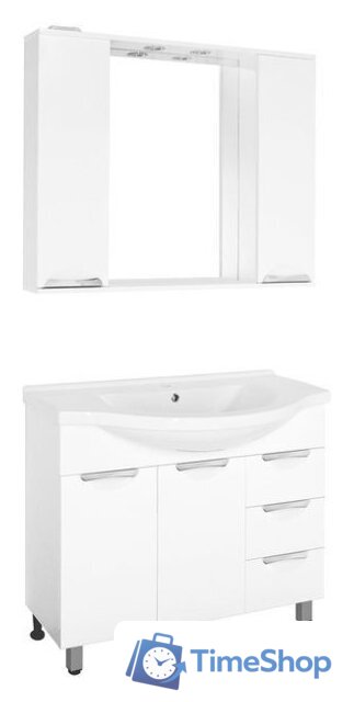  Style Line Тумба под умывальник Жасмин 100 3 ящика (для классической раковины) - Изображение №5 — Интернет-магазин Time-Shop