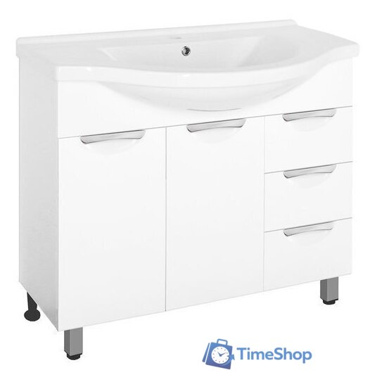  Style Line Тумба под умывальник Жасмин 100 3 ящика (для классической раковины) - Изображение №1 — Интернет-магазин Time-Shop