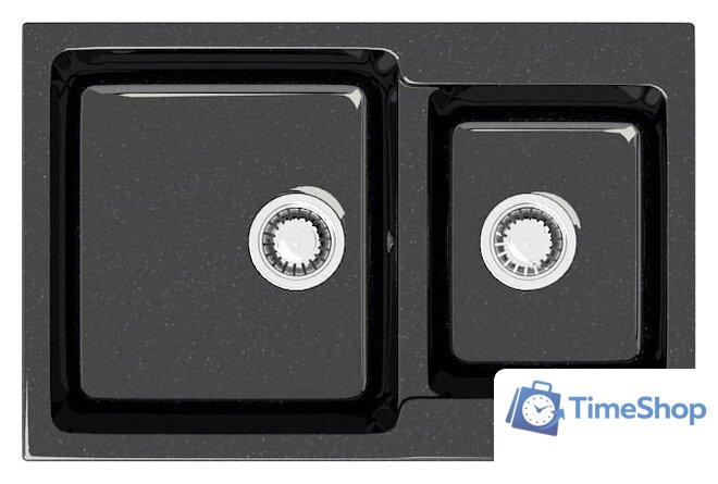 Кухонная мойка MARRBAXX Карельский камень модель 191/Q4 (черный) - Изображение №1 — Интернет-магазин Time-Shop