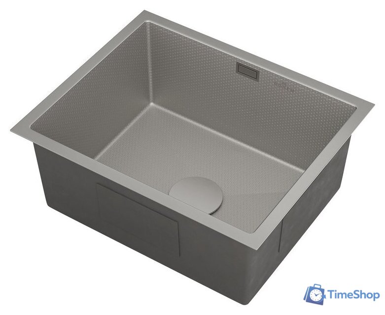 Кухонная мойка Roxen Uno 560210-54S под столешницу сатин/текстурная поверхность (ролл-мат, дозатор, сифон) - Изображение №5 — Интернет-магазин Time-Shop