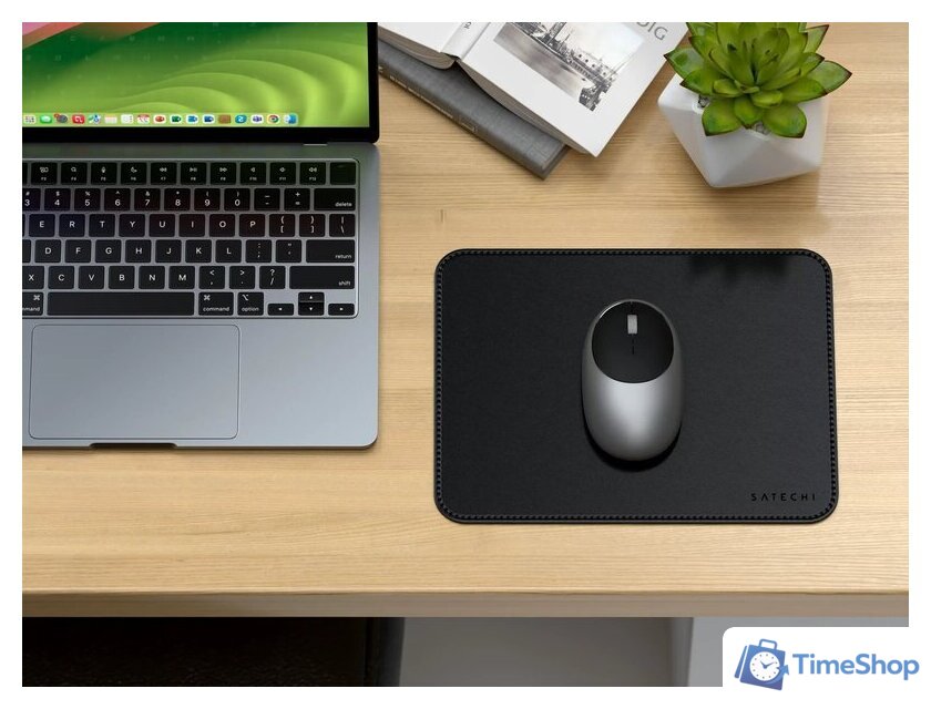 Коврик для мыши Satechi Vegan-Leather Premium Mouse Pad ST-LMPK (черный) - Изображение №6 — Интернет-магазин Time-Shop