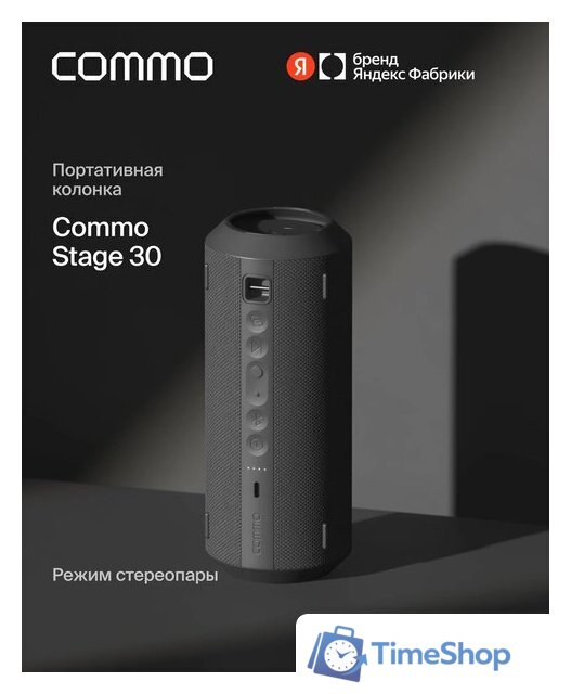 Беспроводная колонка COMMO Stage 30 (графитовый) - Изображение №2 — Интернет-магазин Time-Shop