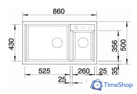 Кухонная мойка Blanco Metra 9 525936 (черный) - Изображение №5 — Интернет-магазин Time-Shop