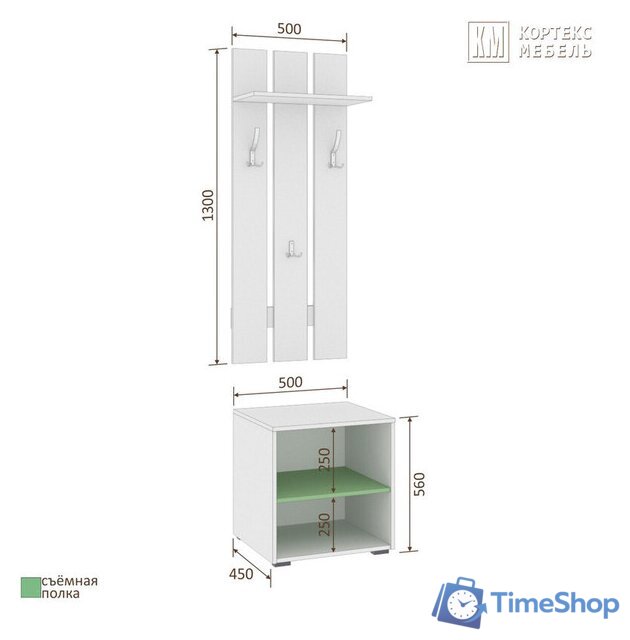 Стенка Кортекс-мебель Лара СП2 (дуб сонома) - Изображение №4 — Интернет-магазин Time-Shop