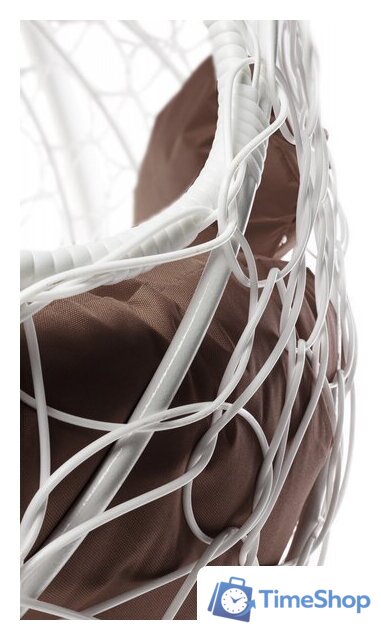 Подвесное кресло M-Group Для двоих 11450105 (белый ротанг/коричневая подушка) - Изображение №6 — Интернет-магазин Time-Shop