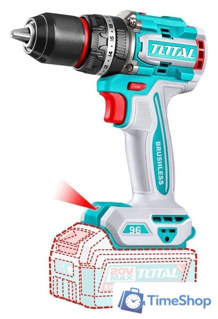Ударная дрель-шуруповерт Total TIDLI209681 (без АКБ) - Изображение №2 — Интернет-магазин Time-Shop